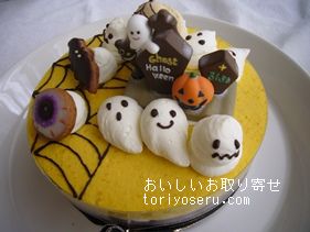 シルクテリアバニラバニラのハロウィンケーキ