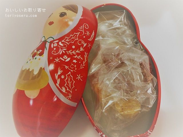 カルディのあかずきんのゆきちゃん（クリスマス缶）