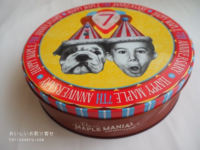 ザ・メープルマニアのメープルバタークッキー7周年記念缶