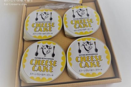 東京ミルクチーズ工場のスプーンで食べるチーズケーキ