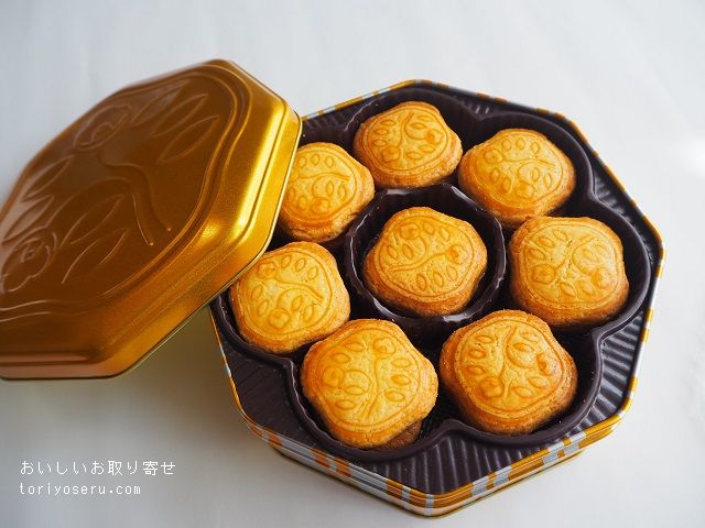 資生堂パーラーの花椿ビスケット（2019年限定缶）オレンジ色