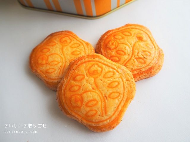 資生堂パーラーの花椿ビスケット（2019年限定缶）オレンジ色