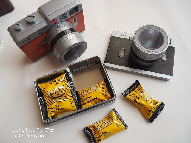 エウレカのカメラ缶とレコードプレーヤー缶