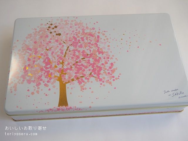 ヨックモックの桜缶