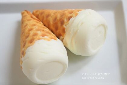 栗駒フーズの手焼きワッフルソフト