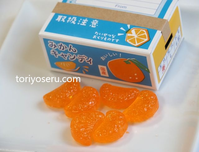 フルーツキャンディのプチギフト（いちご、すいか、みかん）