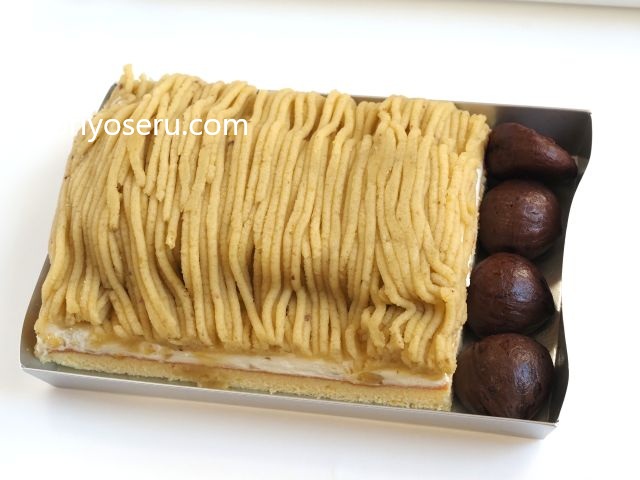 大きなモンブランケーキ　信州里の菓工房の栗ごのみ