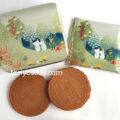 日の出屋製菓とムーミンのコラボ。 MOOMIN 抹茶チョコクリームゴーフレット缶