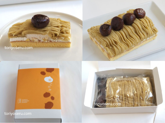 大きなモンブランケーキ　信州里の菓工房の栗ごのみ