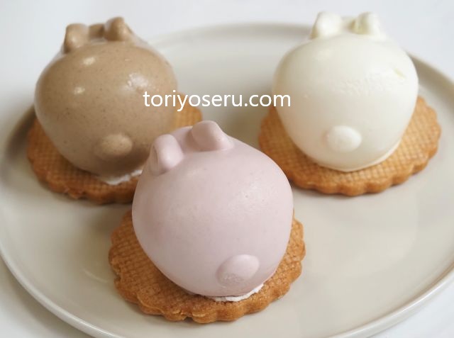 ウサギの形をした生チーズムースケーキ。OIMO&MOTCHのうさもっち6個入り