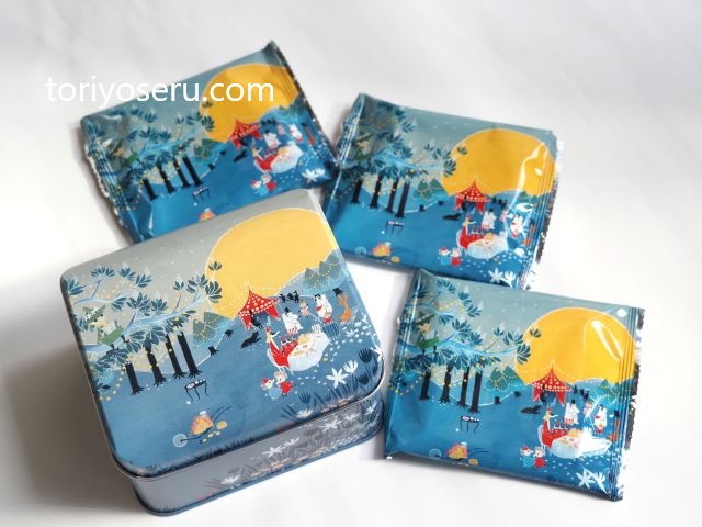 ムーミンの世界観が缶に。日の出屋製菓さんのゴーフレット缶第二弾