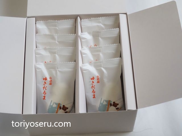 雪だるまの形が可愛い。札幌千秋庵製菓の山親爺　ゆきだるま