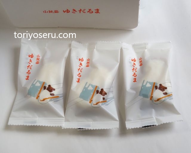 雪だるまの形が可愛い。札幌千秋庵製菓の山親爺　ゆきだるま