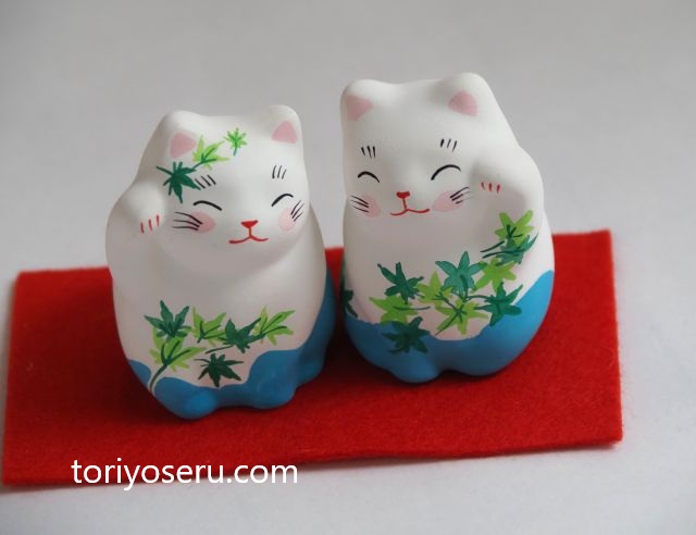 谷中堂の招き猫ともなかセット(陶器の招き猫付き)